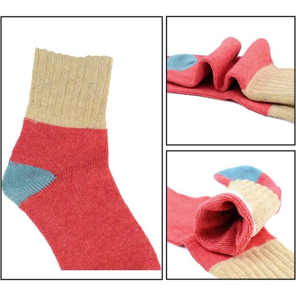 YZKKE 5Pack Womens Q-12 Vintage Winter Soft Warm Thick Cold Knit Wool Crew Sock - Picture 2 of 6